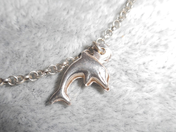 Armband/ankelkedja med delfin på 925 silverkedja