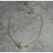 925 silver armband med ecru odlad pärla