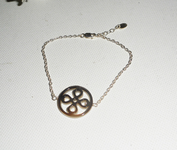 Silverarmband 925 med pärlemorsbåge