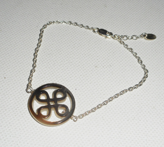 Silverarmband 925 med pärlemorsbåge