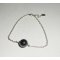 925 silverarmband med hematitpärla på silverkedja