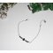 Armband med blommor och hematitstenar på 925 silverkedja