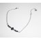 Armband med blommor och hematitstenar på 925 silverkedja