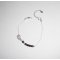 Original brun kristall vinge och pärlor armband på 925 silver kedja