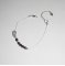 Original brun kristall vinge och pärlor armband på 925 silver kedja