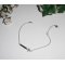 Original kors och hematit stenar armband på 925 silver kedja