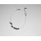 Original delfin och hematit pärlor armband på 925 silver kedja