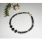 Original armband blommor och små stenar i hematit med 925 silverrör