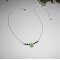 Original 925 silver halsband med sköldpadda och jade pärlor på kedja