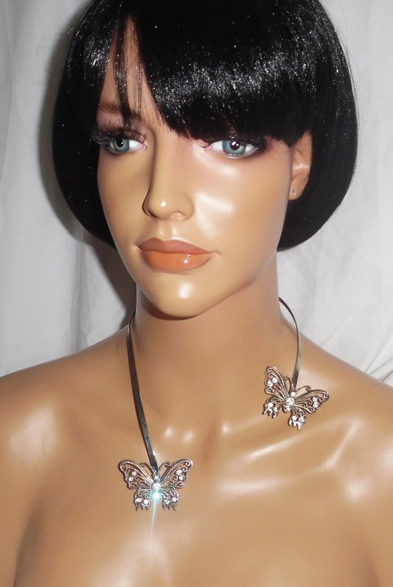 Original Swarovski crystal butterfly halsband