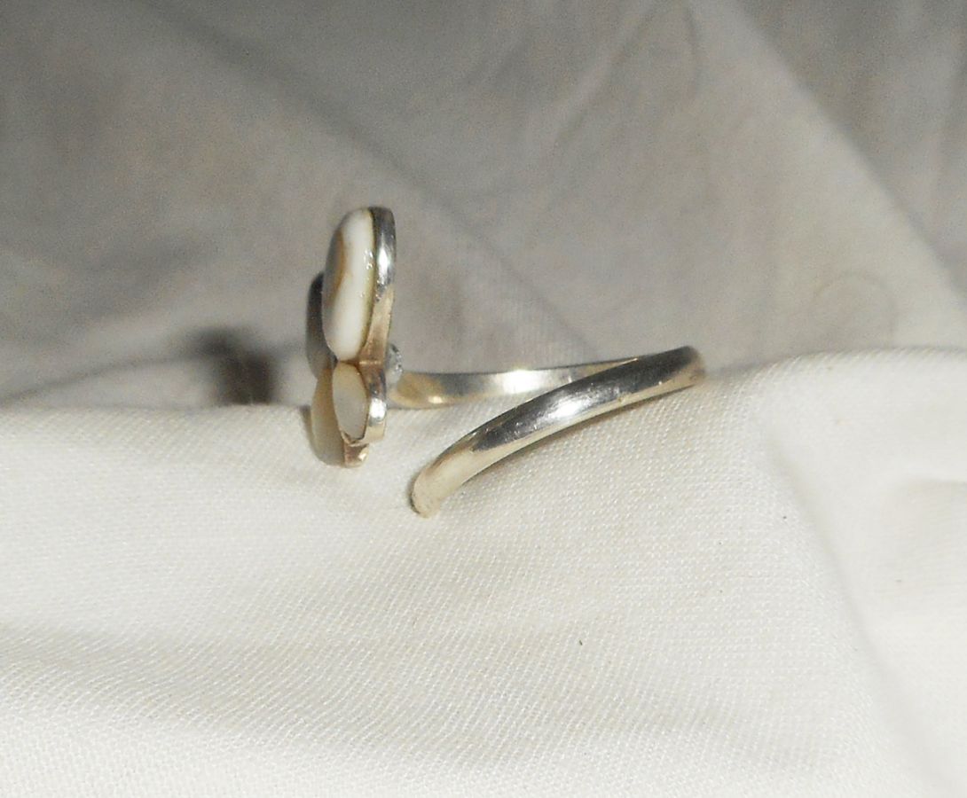 Original 925 Sterling Silver Ring med St. Lucia Eye Butterfly