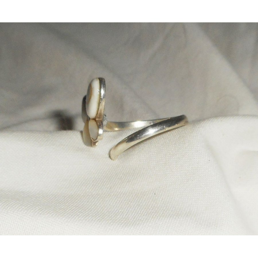 Original 925 Sterling Silver Ring med St. Lucia Eye Butterfly