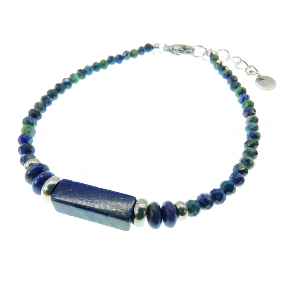 Smalt armband med Lapis Lazuli-stenar 