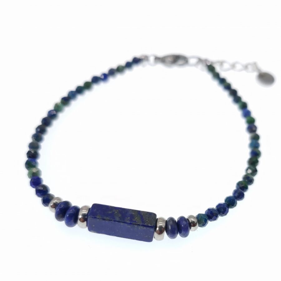 Smalt armband med Lapis Lazuli-stenar 