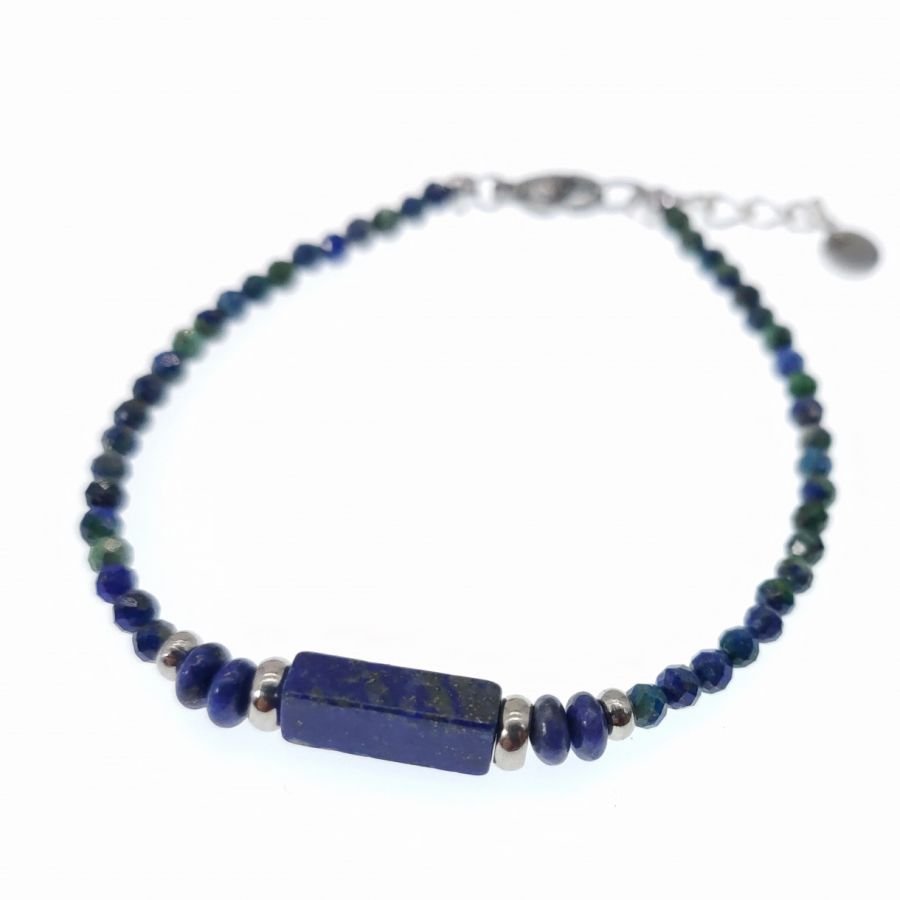 Smalt armband med Lapis Lazuli-stenar 