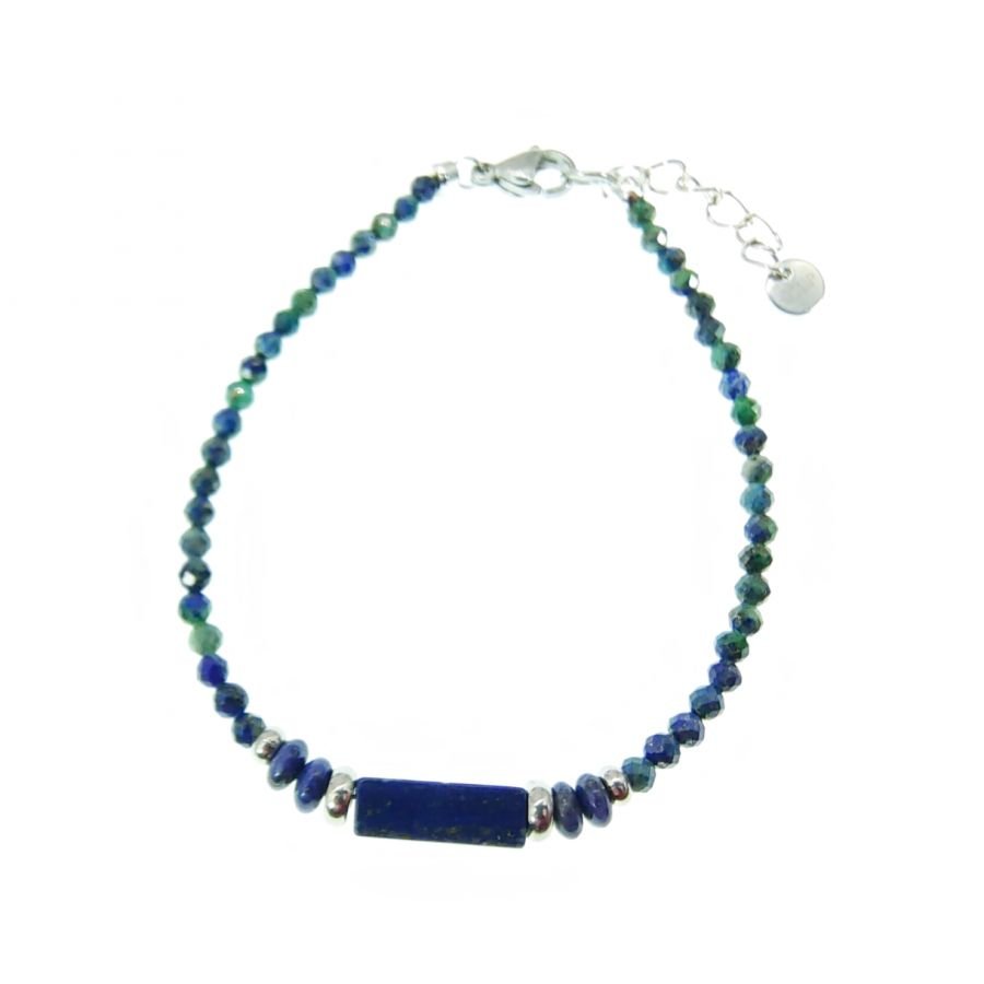 Smalt armband med Lapis Lazuli-stenar 
