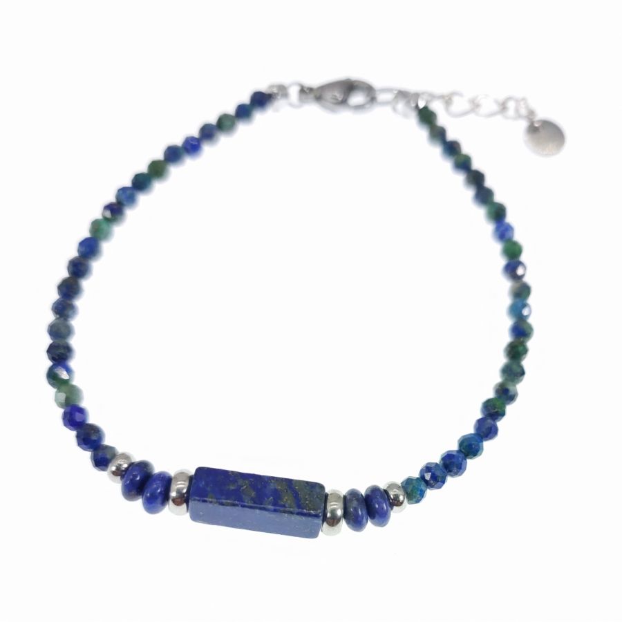 Smalt armband med Lapis Lazuli-stenar 