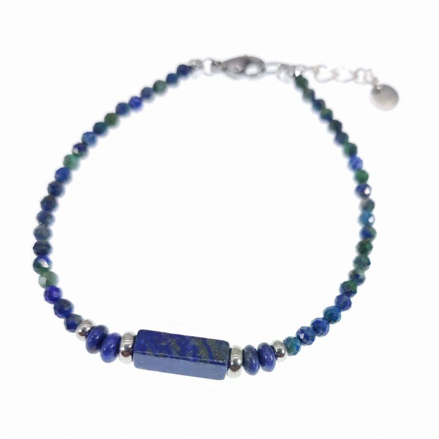 Smalt armband med Lapis Lazuli-stenar 
