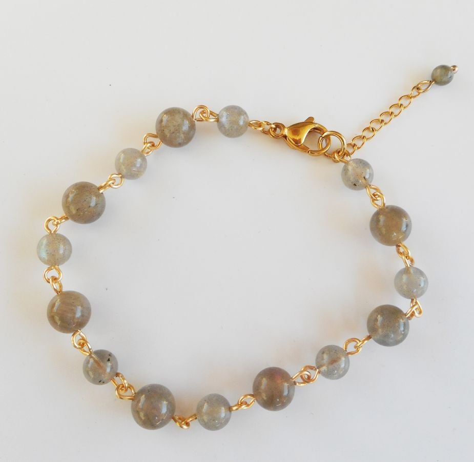 Labradorit sten armband