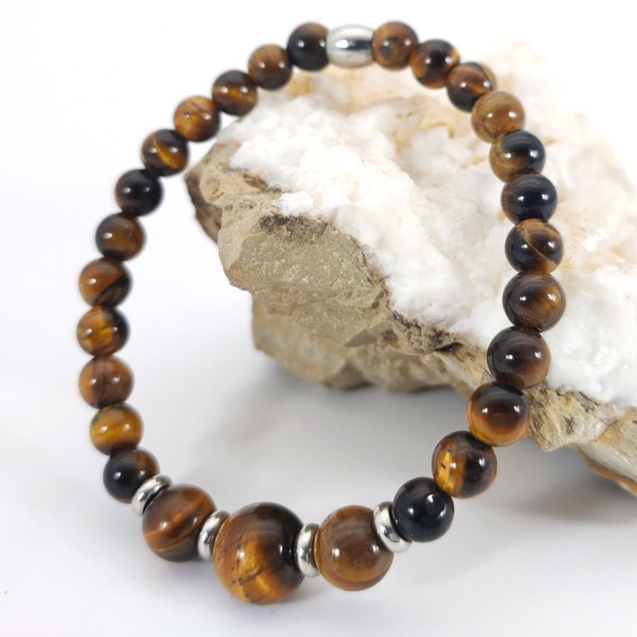 Tigeröga stenarmband 