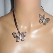 Original Swarovski crystal butterfly halsband