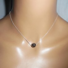 Hematit sten hängande på 925 silver kedja