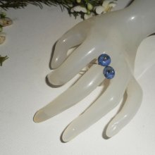 Original 925 silverring med blommor och blå sodalitstenar
