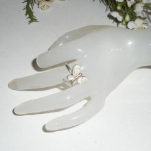 Original 925 Sterling Silver Ring med St. Lucia Eye Butterfly