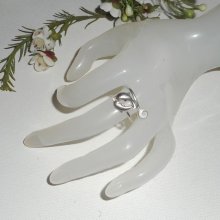 Delfinring i 925 sterling silver med St. Lucia-öga