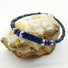 Smalt armband med Lapis Lazuli-stenar 