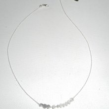 Halsband i 925 silver med liten sjöhäst och kristallpärlor